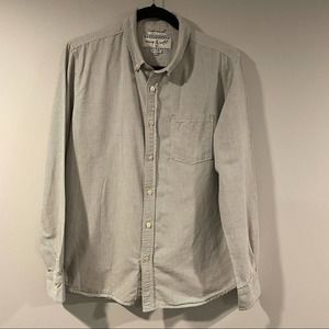 🦋 2/$20 🦋 Warp & Weft Button Up Shirt Cotton Gray Striped Women’s Size Medium